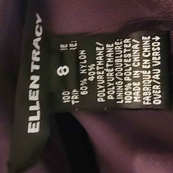Ellen Tracy  plum 100% silk blouse - Picture 8 of 10
